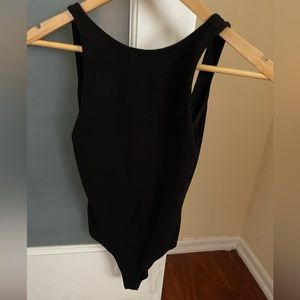 high neck scoop back body suit